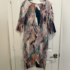 Multi Color Cocktail Midi Dress